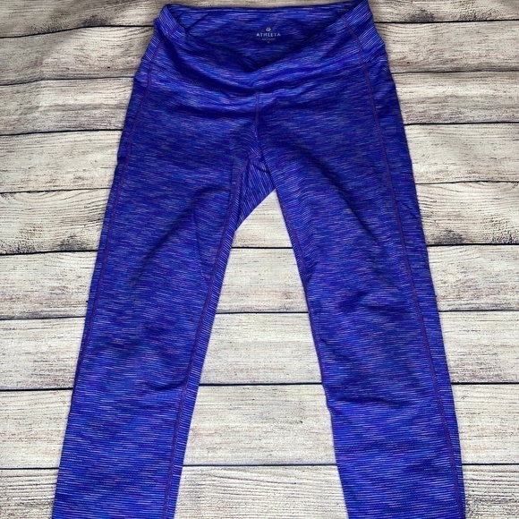 Athleta Striped Capri Leggings S - Picture 1 of 4